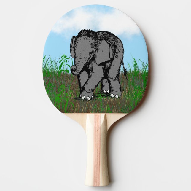 Raquete De Ping Pong Baby Elephant (Verso)