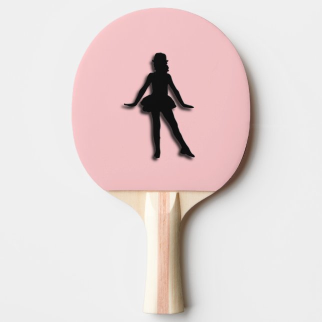 Raquete De Ping Pong Bailarina de sapateado rosa (Frente)