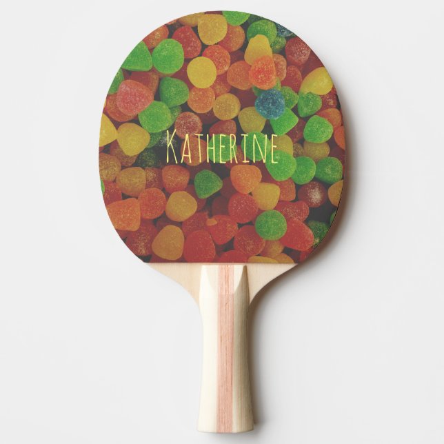 Raquete De Ping Pong Balas Personalizadas de Goma (Frente)
