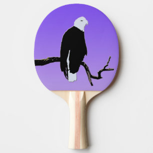 Raquete De Ping Pong Bald Eagle em Sunset - Arte original sobre a vida