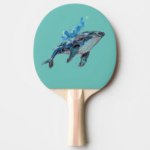 Raquete De Ping Pong Baleia-jubarte azul