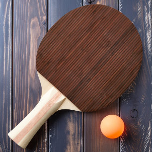 Raquete De Ping Pong Bambu Manchado