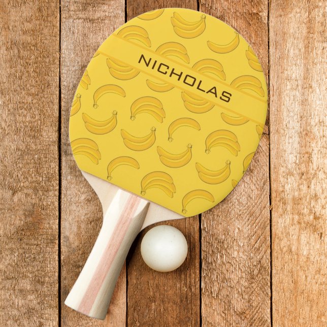 Raquete De Ping Pong Banana com Nome (Criador carregado)