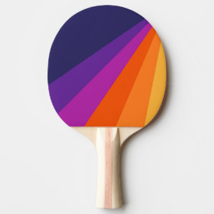 Raquete De Ping Pong Bandas retrorreflectoras de cor roxa e laranja
