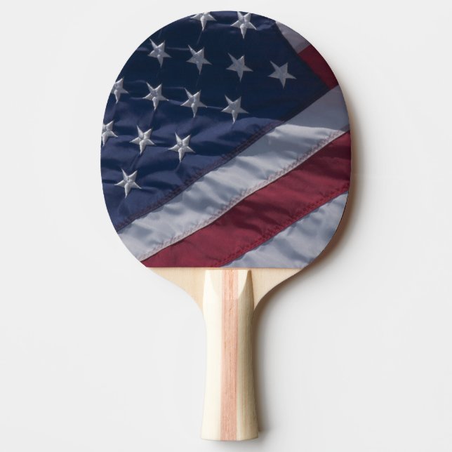 Raquete De Ping Pong Bandeira americana. (Frente)