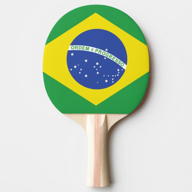Raquete De Ping Pong bandeira brasileira (Frente)