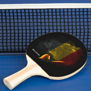 Raquete De Ping Pong Bandeira da Bélgica