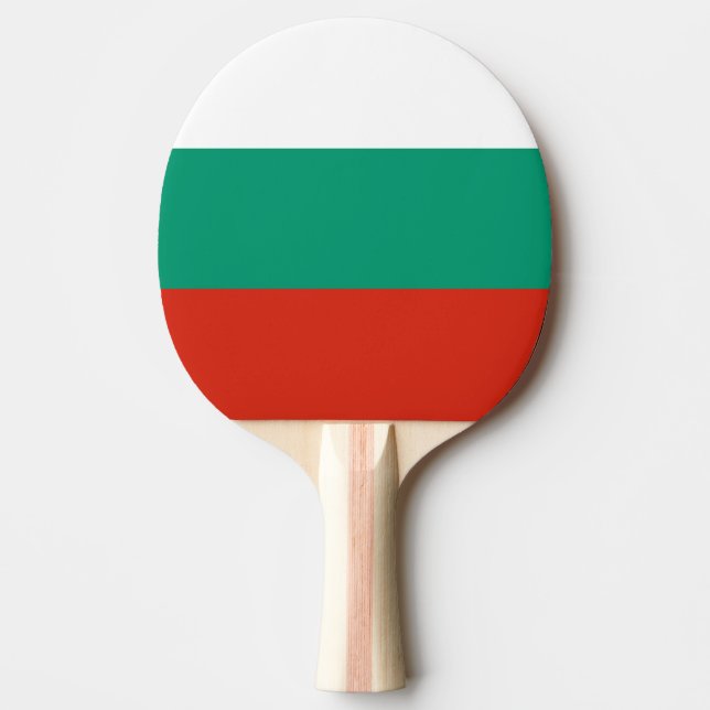 Raquete De Ping Pong Bandeira da Bulgária (Frente)