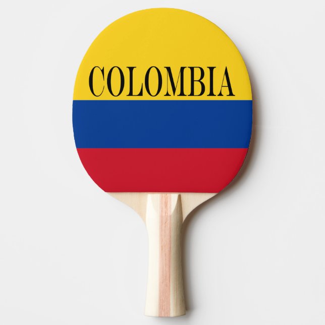Raquete De Ping Pong Bandeira da Colômbia - Bandera da Colômbia (Frente)