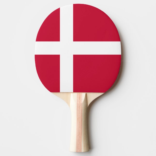 Raquete De Ping Pong Bandeira da Dinamarca (Frente)