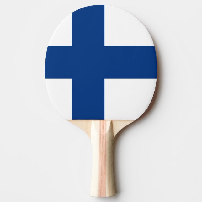 Raquete De Ping Pong Bandeira da Finlândia (Frente)