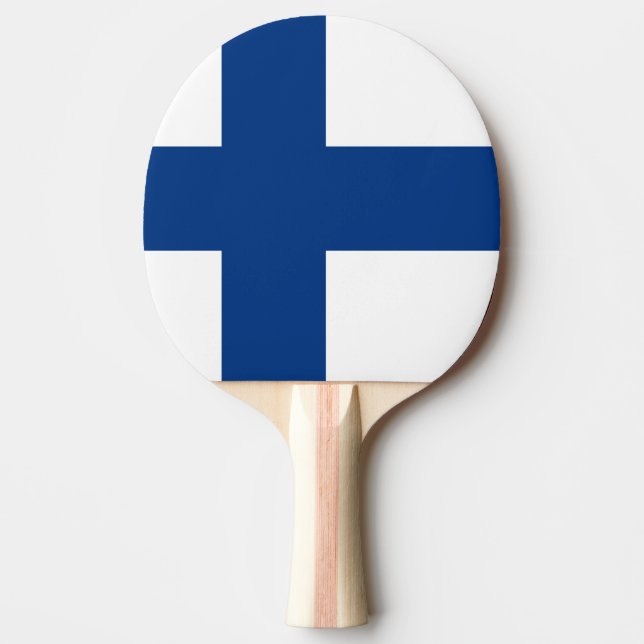 Raquete De Ping Pong Bandeira da Finlândia (Frente)