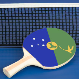 Raquete De Ping Pong bandeira da Ilha do Natal
