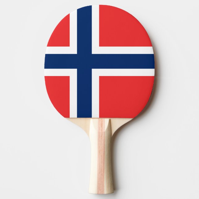 Raquete De Ping Pong Bandeira da Noruega (Frente)