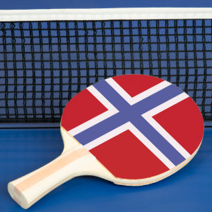 Raquete De Ping Pong Bandeira da Noruega