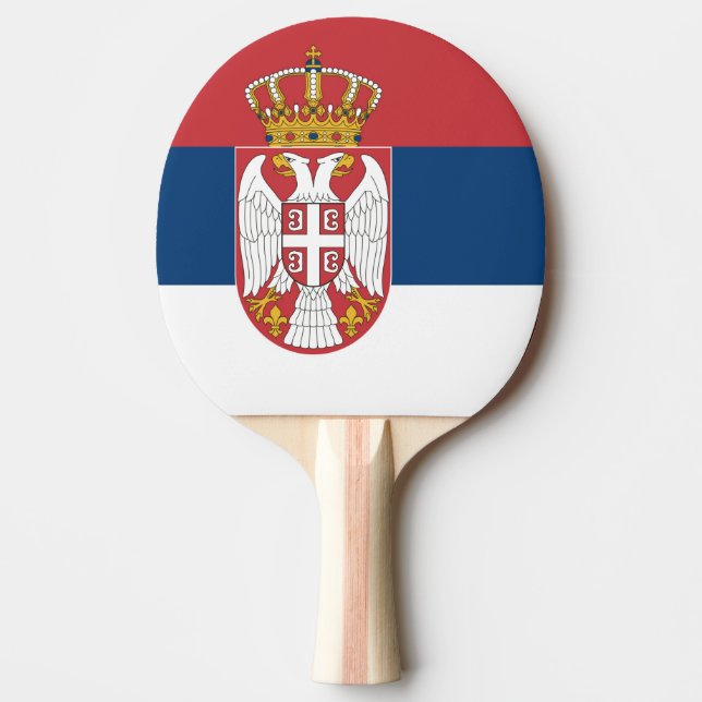 Raquete De Ping Pong Bandeira da Sérvia (Frente)
