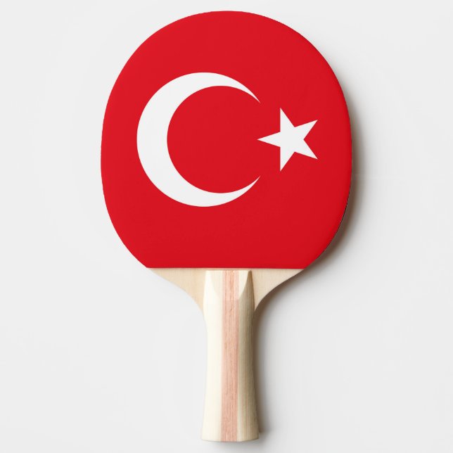 Raquete De Ping Pong Bandeira da Turquia (Frente)