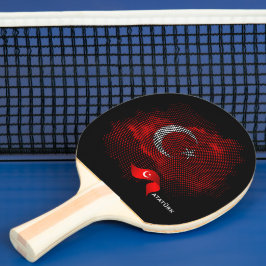 Raquete De Ping Pong Bandeira da Turquia
