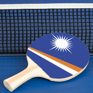 Raquete De Ping Pong bandeira das Ilhas Marshall