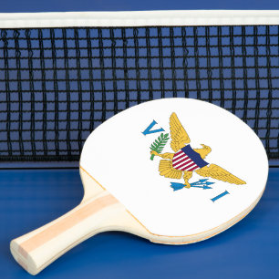 Raquete De Ping Pong bandeira das Ilhas Virgens dos EUA