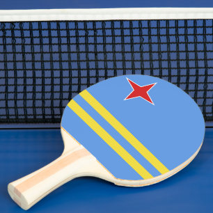 Raquete De Ping Pong Bandeira de Aruba