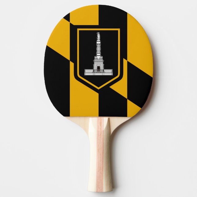 Raquete De Ping Pong Bandeira de Baltimore, Maryland Ping Pong Paddle (Frente)