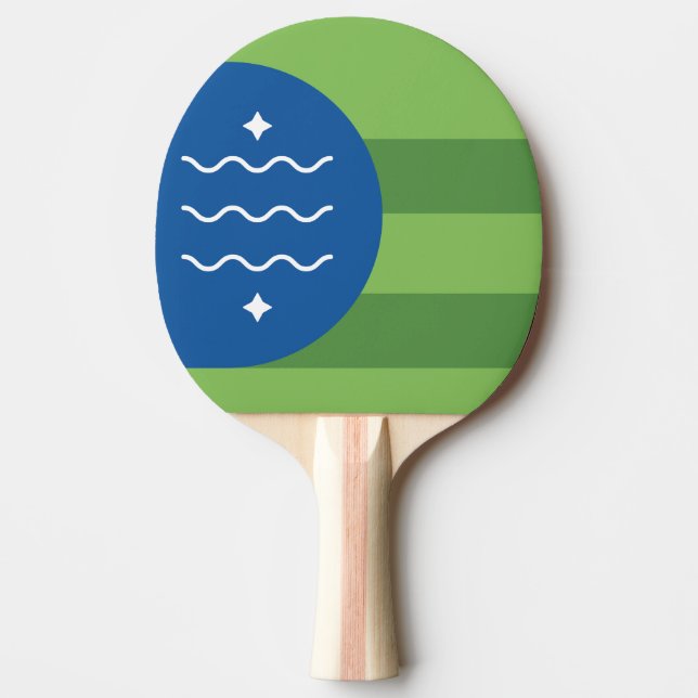Raquete De Ping Pong Bandeira de Bellingham, Washington (Frente)