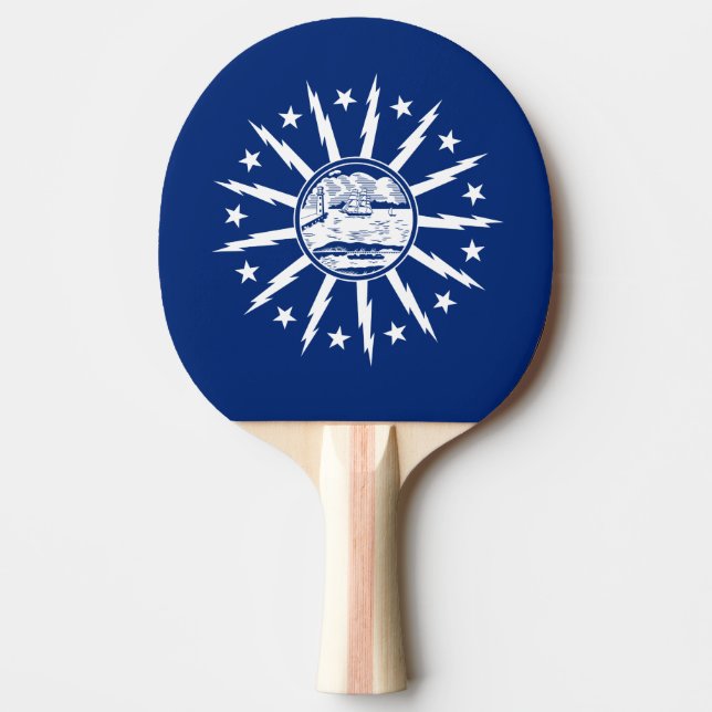 Raquete De Ping Pong Bandeira de Buffalo, Ping Pong Paddle em Nova Iorq (Frente)