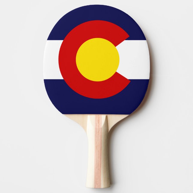 RAQUETE DE PING PONG BANDEIRA DE COLORADO (Frente)