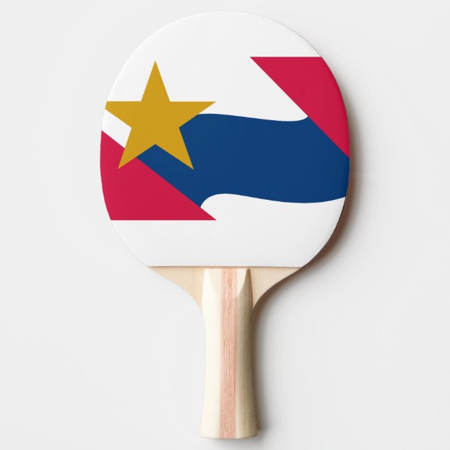 Raquete De Ping Pong Bandeira de Lafayette, Indiana (Frente)