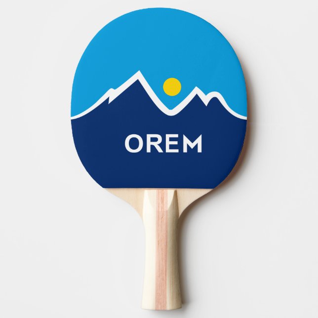 Raquete De Ping Pong Bandeira de Orem, Utah (Frente)