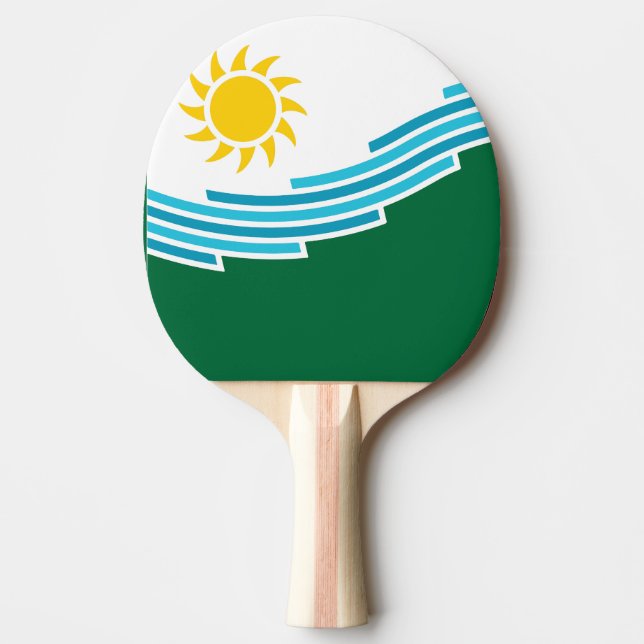 Raquete De Ping Pong Bandeira de Spokane, Washington (Frente)
