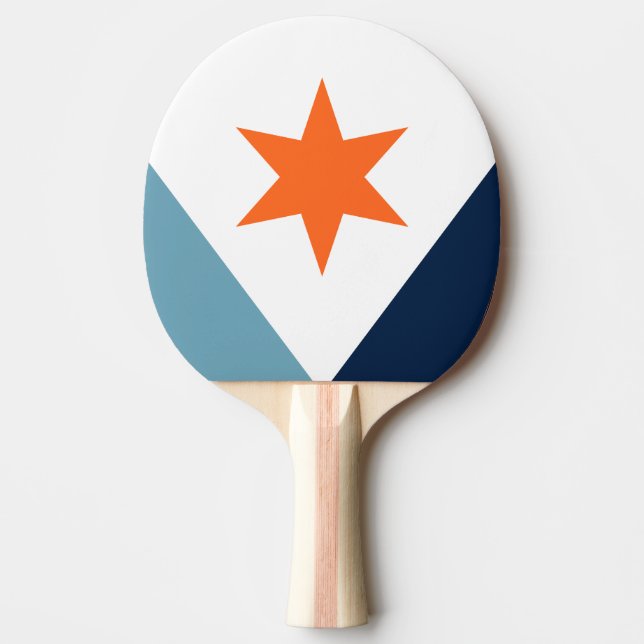 Raquete De Ping Pong Bandeira de Syracuse, Nova Iorque (Frente)