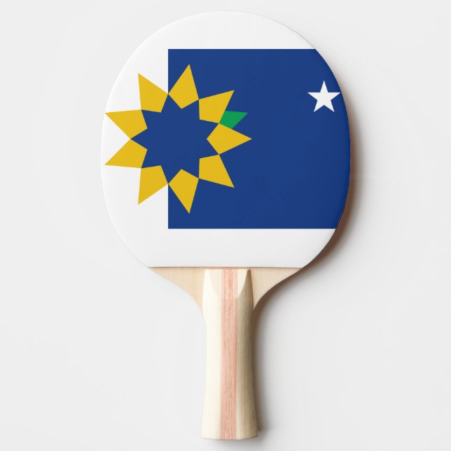 Raquete De Ping Pong Bandeira de Topeka, Kansas (Frente)