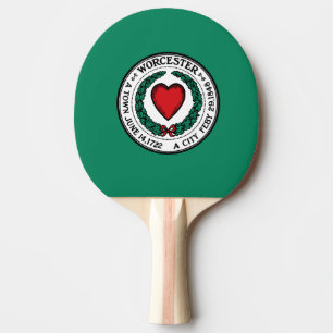 Raquete De Ping Pong Bandeira de Worcester, Massachusetts Ping Pong Pad