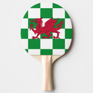 Raquete De Ping Pong Bandeira do Dragão Vermelho Místico Celta do País