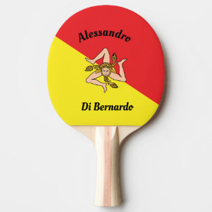 Raquete De Ping Pong Bandeira do Jogo Sicília Siciliano