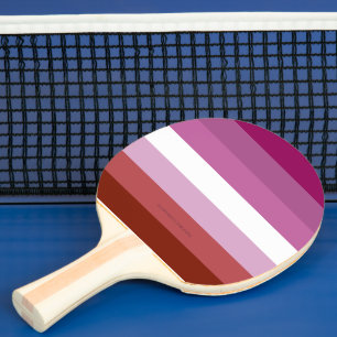 Raquete De Ping Pong bandeira do orgulho lésbico feminino da SlipperyJo