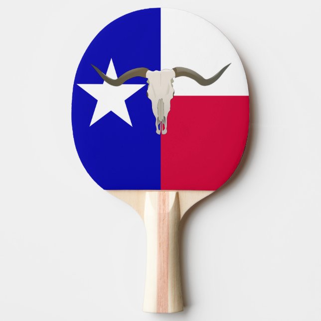 Raquete De Ping Pong Bandeira do Texas (Frente)