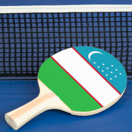 Raquete De Ping Pong bandeira do Usbequistão