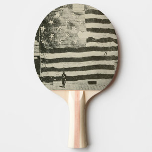 Raquete De Ping Pong Bandeira Estrelada: Bandeira Americana em Exposiçã