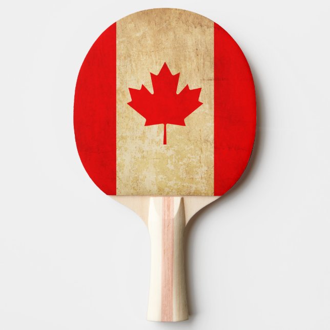 Raquete De Ping Pong Bandeira Nacional Patriótica Original do CANADÁ (Frente)