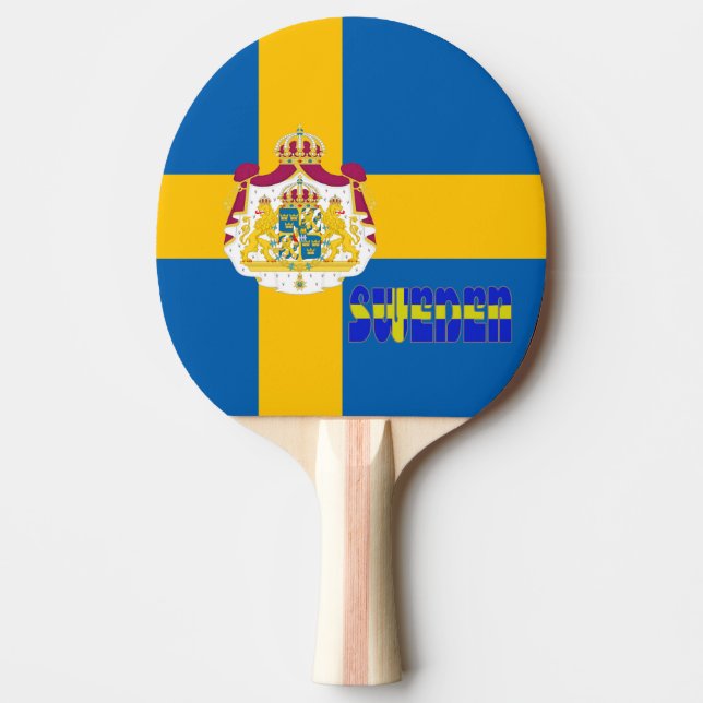 Raquete De Ping Pong Bandeira sueco (Frente)