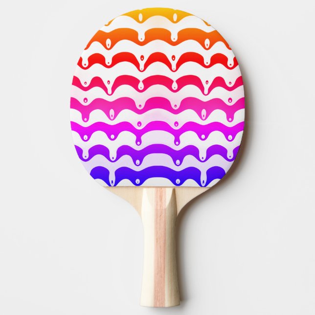 Raquete De Ping Pong Banheiras Tropicais Psicodélicas Jazzy (Frente)