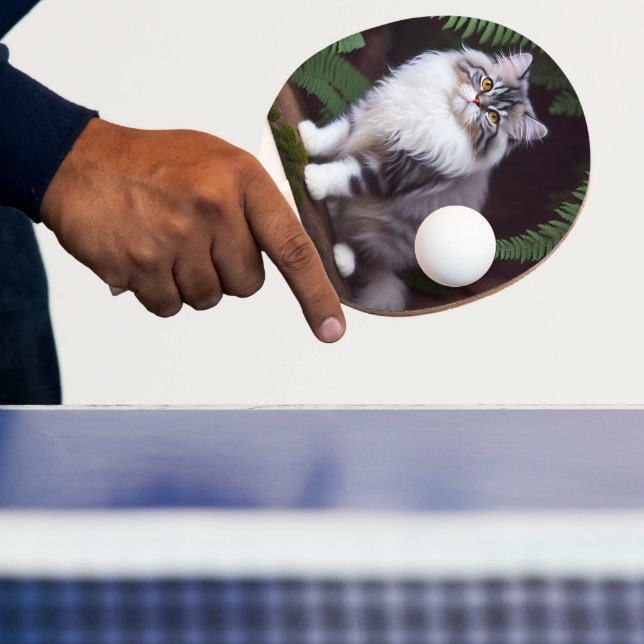 Raquete De Ping Pong Banjo, Persa: Uma Cinza Fluffy e Delícia Branca (Insitu)