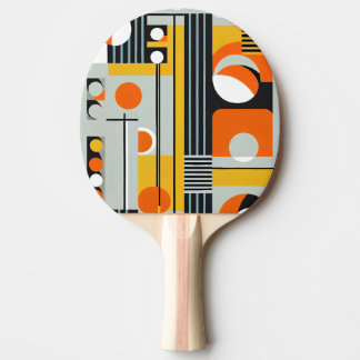 Raquete De Ping Pong Bauhaus Geométrico Design 01 Perfeito Para