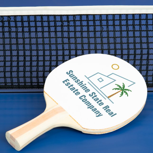 Raquete De Ping Pong Beach Real Estate Company Custom Coastal Realtor (Insitu)