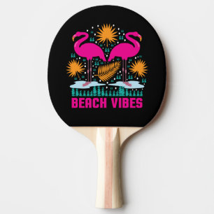 Raquete De Ping Pong Beach Vibes Pink Flamingos-19501