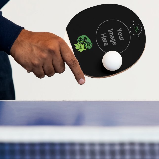 Raquete De Ping Pong Bebado Green Chameleon Lizard Saindo (Insitu)