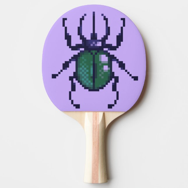 Raquete De Ping Pong Beetle green pixelart (Frente)